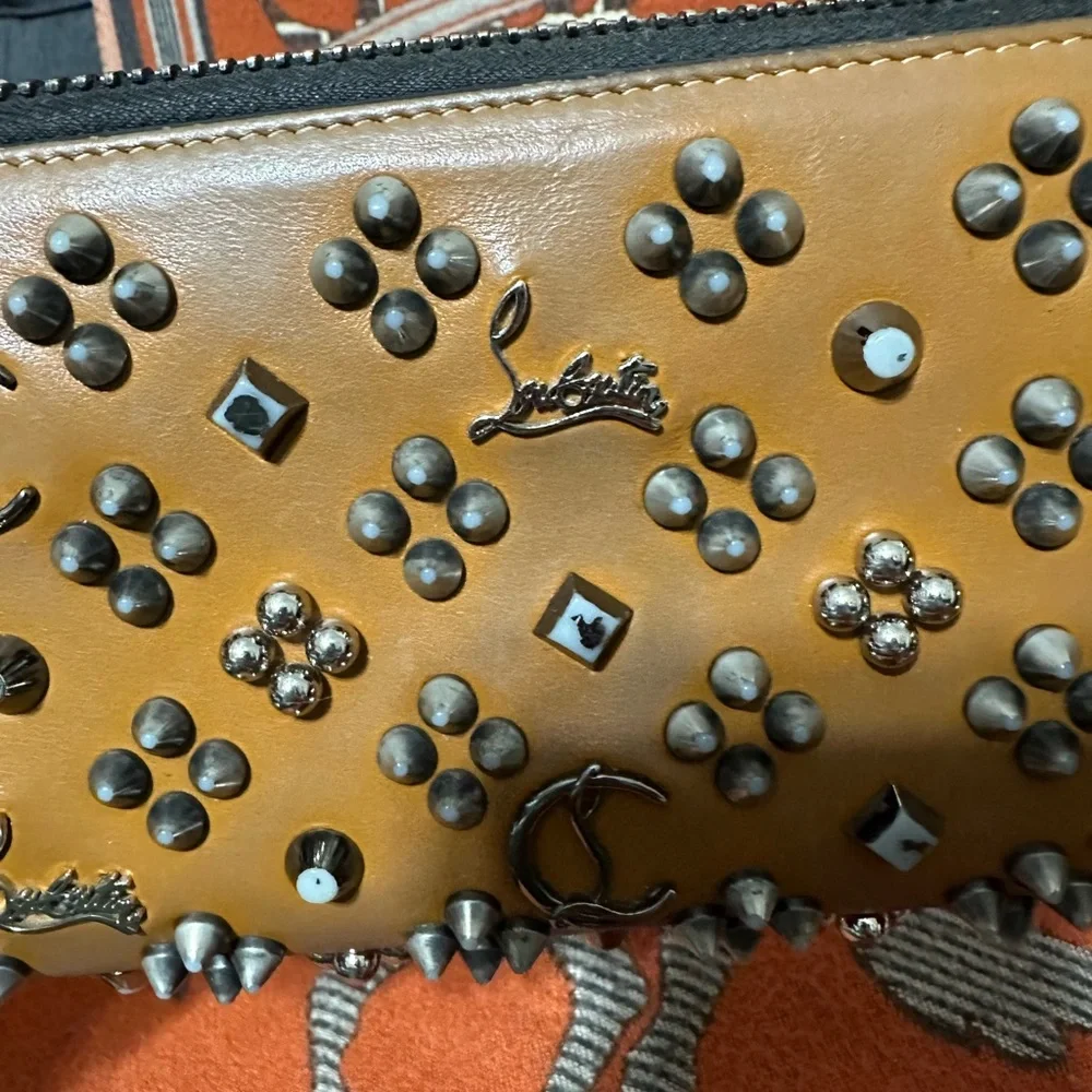 Christian Louboutin Brown Studded Wallet - Picture 4 of 7